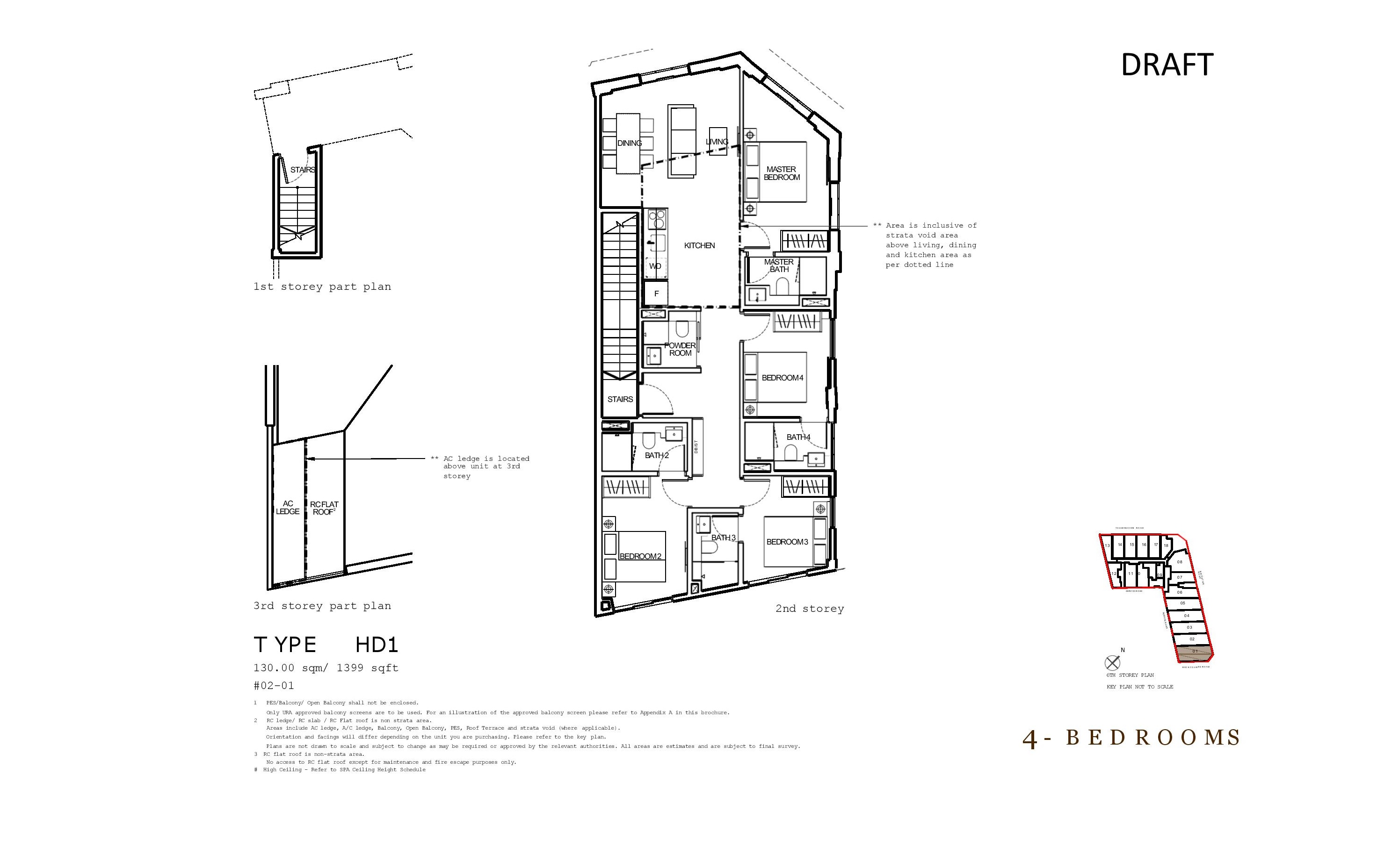 1953 Type HD1 · 4-Bedroom floor plan